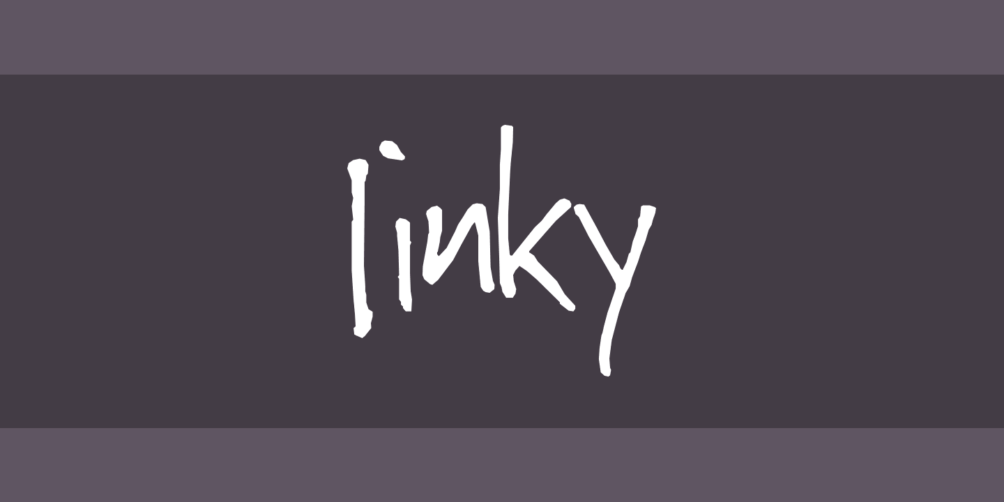 Пример шрифта Jinky